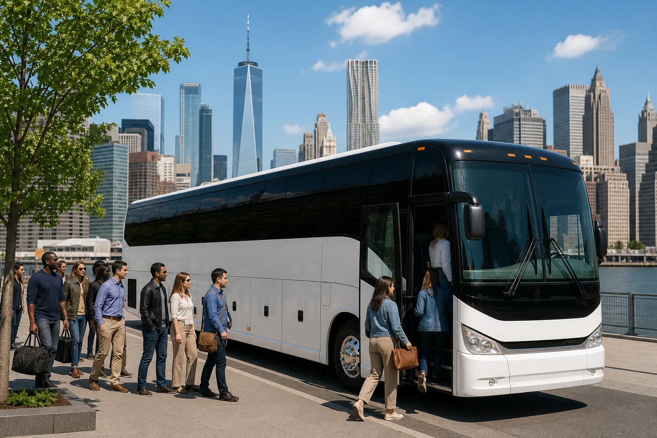 56 Passenger Charter Bus Rental Options in NYC