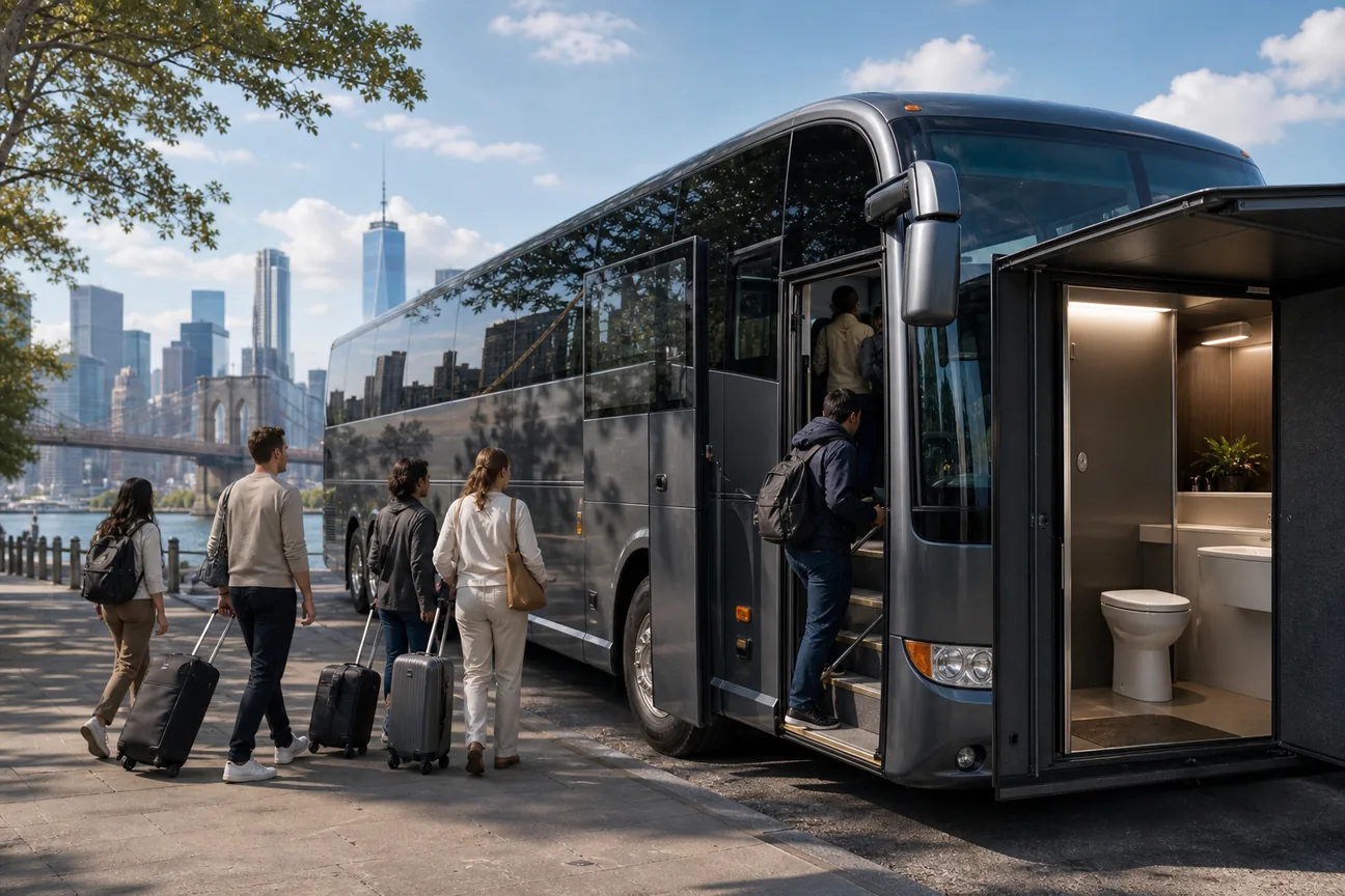 Charter Bus With Bathroom Options in NYC
