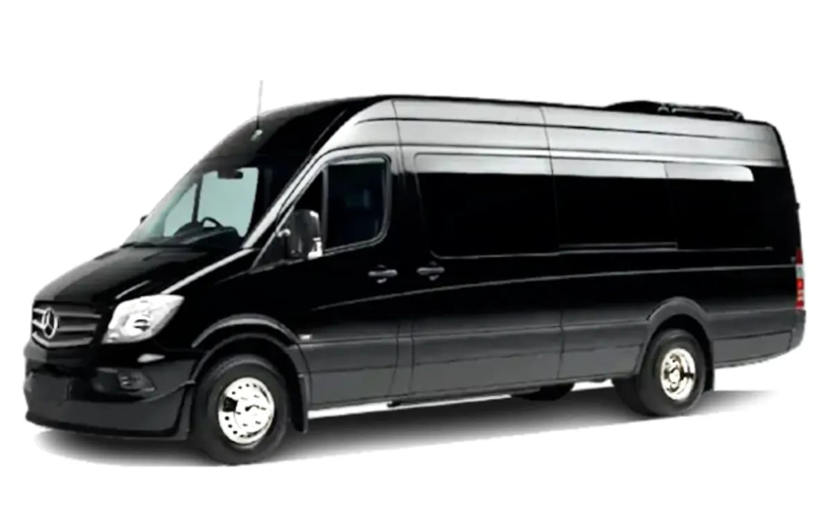 A New York Bus Company sprinter van, one of the vehicle sizes matched to group bookings